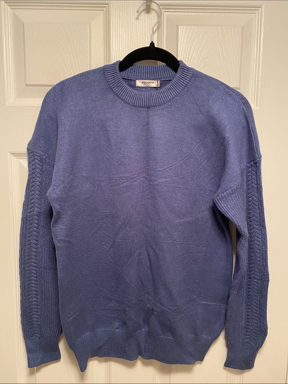 zeagoo Women’s Crewneck Sweater in Periwinkle…size S